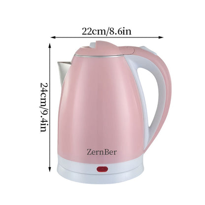 Electric Kettle by ZernBer, 60oz 1000W Stainless Steel Interior with LED Indicator and Heating Base in Blue