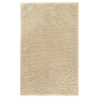 Chenille Bath Rug Extra Thick Soft Absorbent Non-Slip Bathroom Mat Machine Washable, Multiple Sizes & Colors