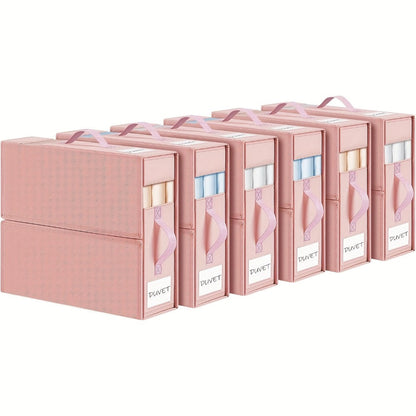 Foldable Sheet and Bedding Storage Organizer Box in Pink for Closets, Wardrobes or Under-Bed Use