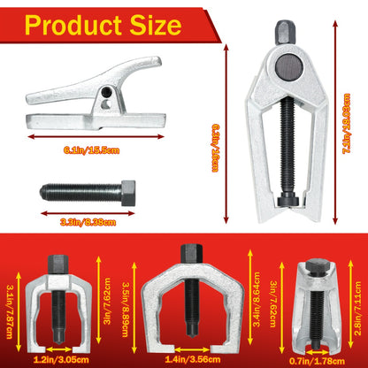 Ball Joint Separator Tool Set 5-PC – Tie Rod Pitman Arm Remover Kit, Forged Chrome Steel, Non-Marring, Fits Truck SUV Car, Perfect Mechanic Gift for Men