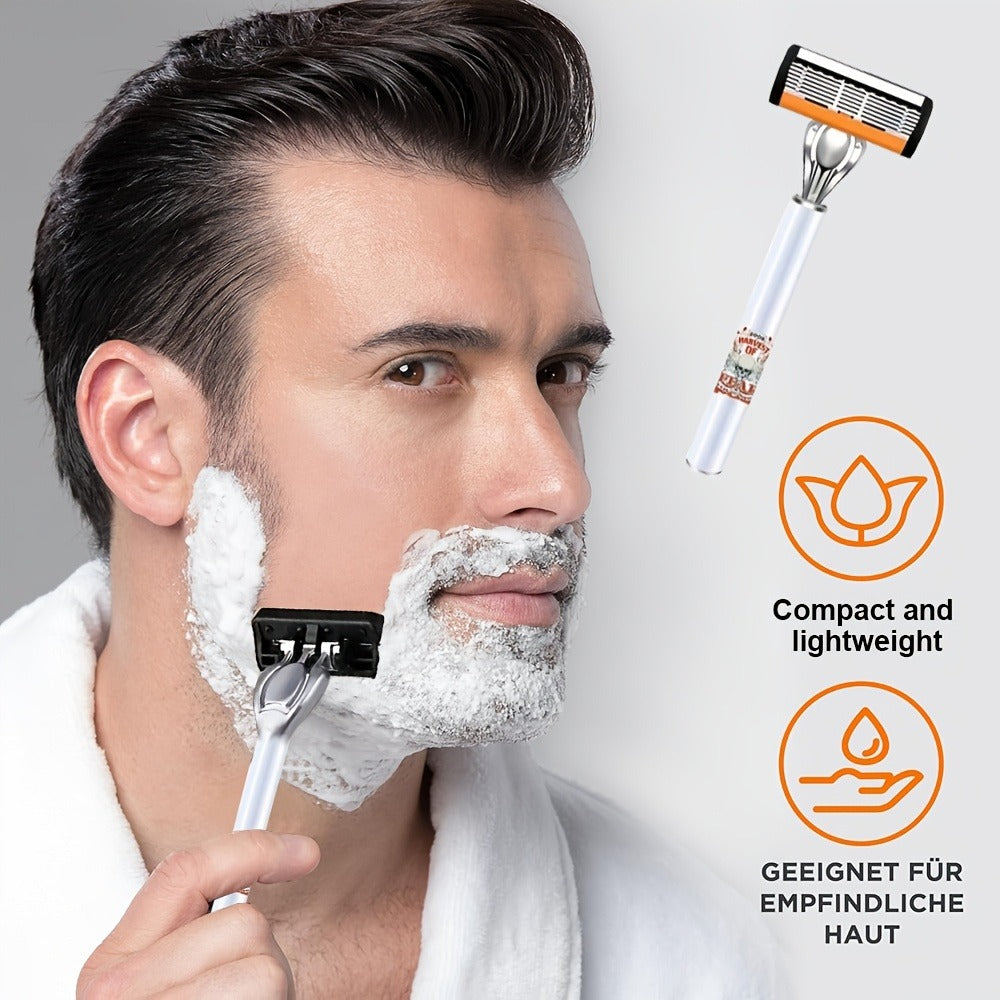 Double Edge Safety Razor Set for Men 72 Blades & 2 Non-Slip Metal Handles – Classic Ultra-Sharp Replaceable Blades for Smooth Close Shave Eco-Friendly Grooming Kit Gift for Him
