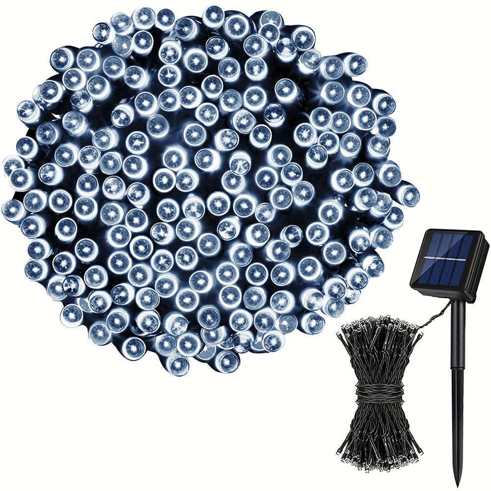 String Lights, IP65 Solar Fairy Lights with Eight Modes, 100- or 200-LED Pack Options and Seven Colors