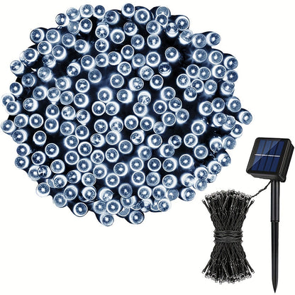 String Lights, IP65 Solar Fairy Lights with Eight Modes, 100- or 200-LED Pack Options and Seven Colors