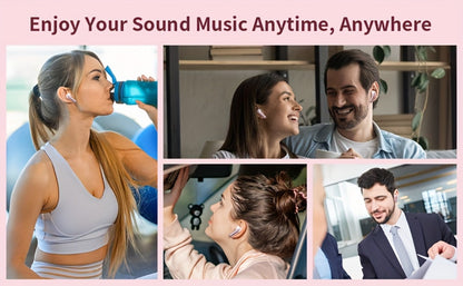 Wireless Earbuds Bluetooth 5.3 with ENC Mic, 36-Hour Playback, LED Case and IPX4 Protection