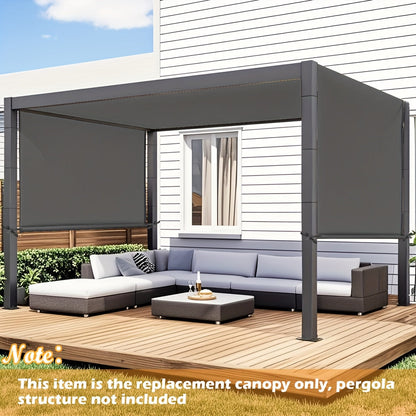 Retractable Pergola Replacement Canopy Cover, 105-Inch Width with Eight Colors and Three Length Options