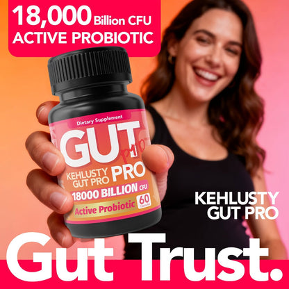 Probiotics 18000 Billion CFU Capsules — Lactobacillus & Bifidobacterium Multi-Strain Formula | Gut Microbiome Digestive Bloating & Immune Support for Women & Men | 60 Capsules Per Bottle