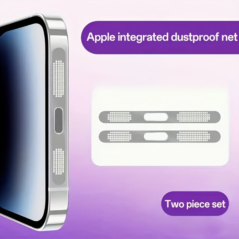 Two-Piece Metal Speaker and Earpiece Dust Mesh Cover Set for iPhone in Nine Pictured Color Options