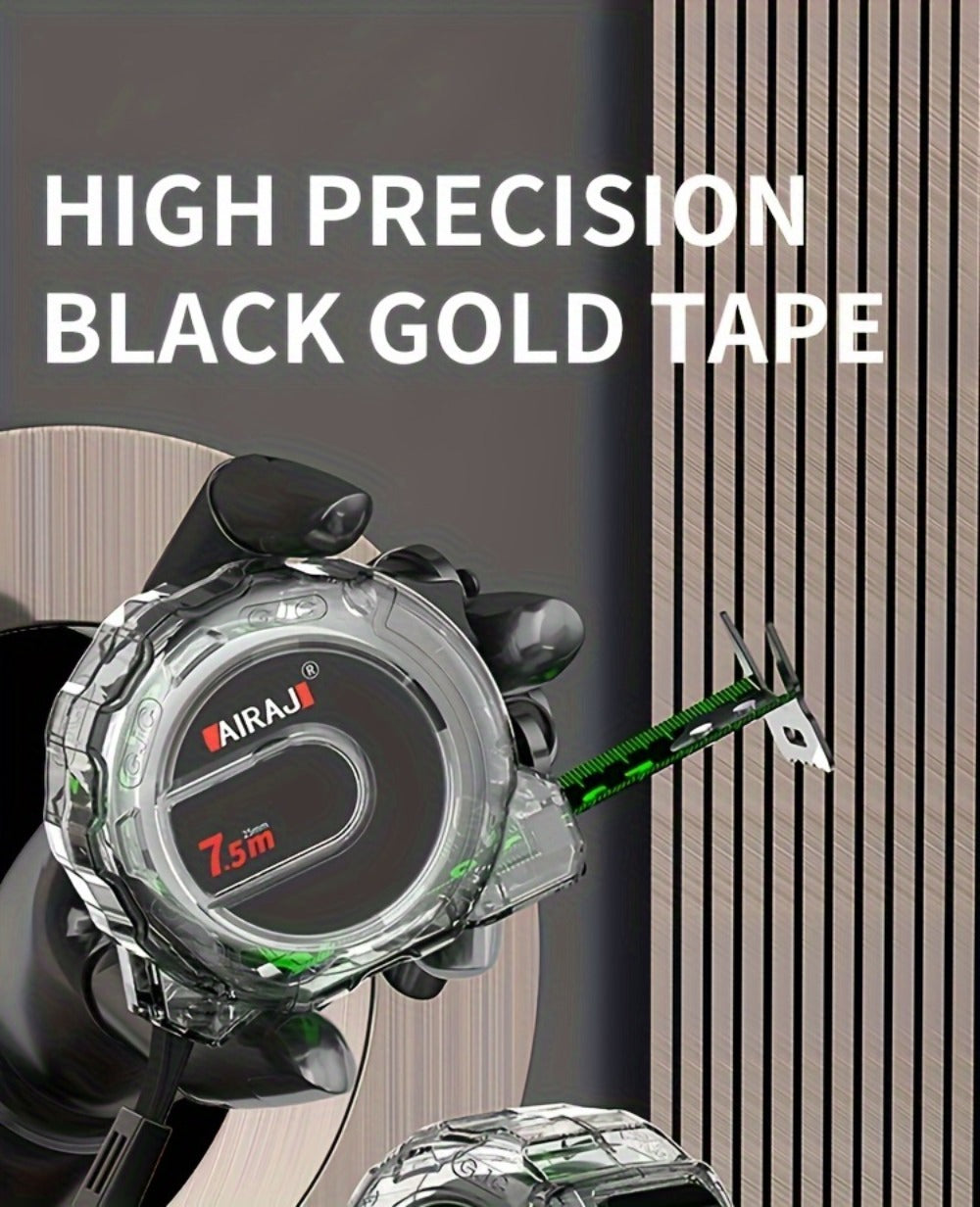 Fluorescent Metric Tape Measure with Wide Blade in 5, 7 or 10-Meter Length and 19 or 25 mm Width