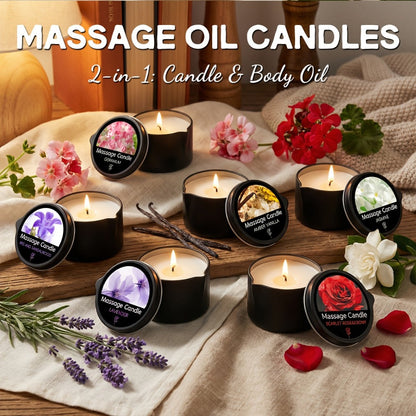 Black-Tin Massage Candle with Scent and Pack-Count Options for Spa, Pedicure and Body-Oil Use