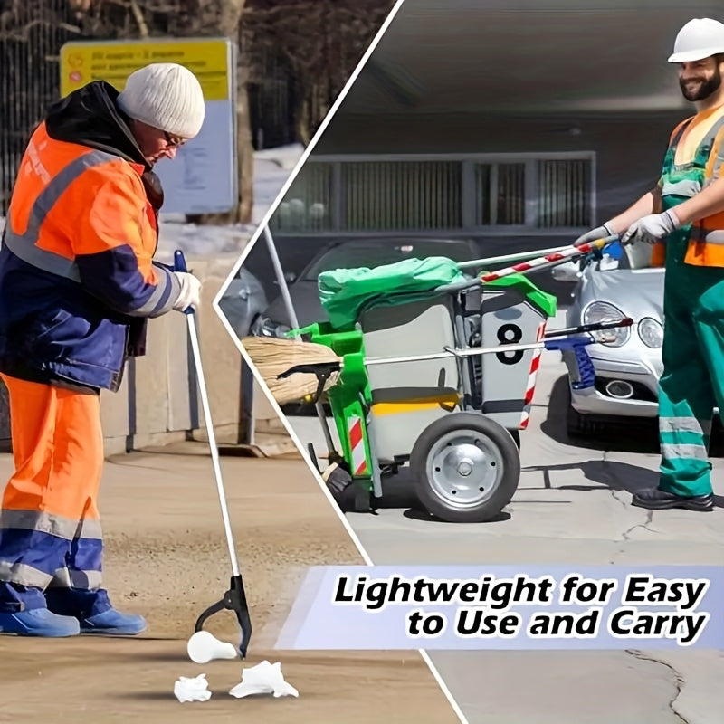 Folding Grabber Reacher with Rotating Silicone Jaws, Magnetic Pickup Tip, Wrist Cord and Green Handle