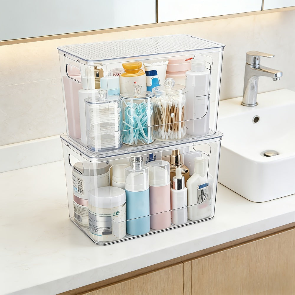 Trash Bag Storage Organizer Dispenser 2-Pack for 13, 30 or 33-Gallon Bags with Lids for Under-Sink Use