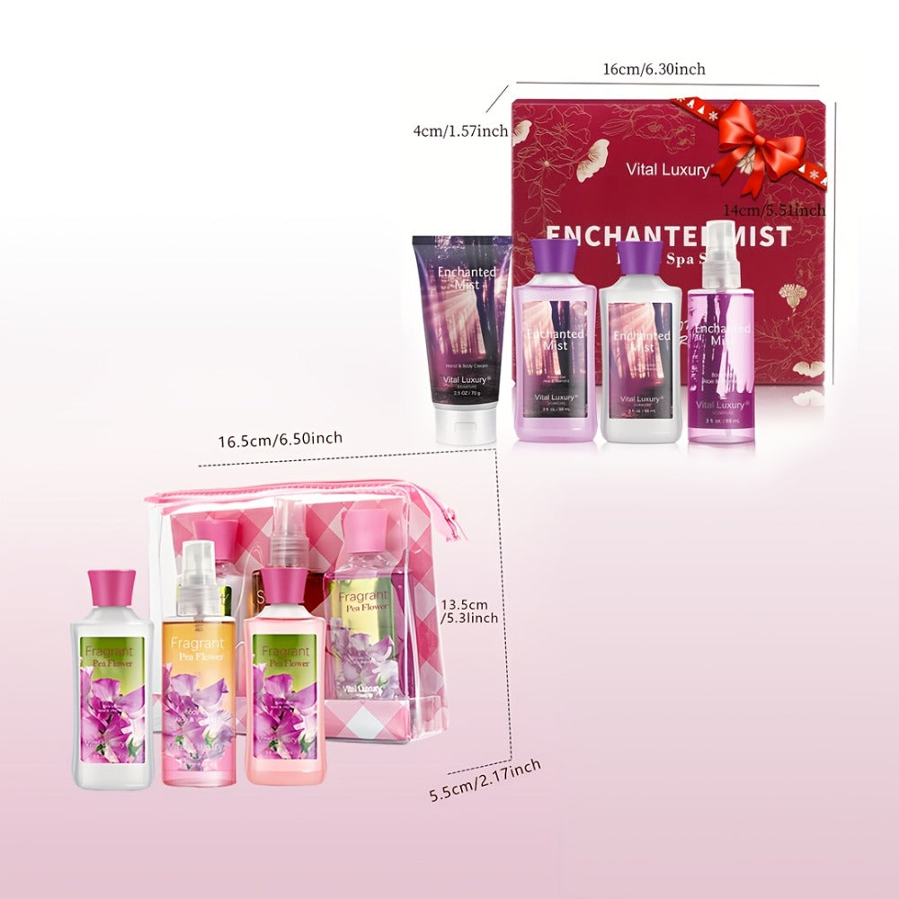 Three-Piece Peppermint Eucalyptus Bath Set with Body Lotion, Shower Gel and Fragrance Mist