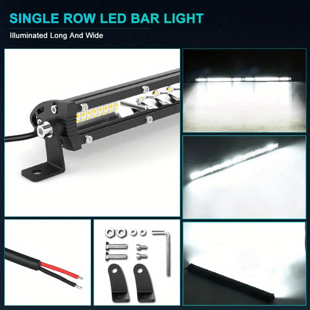 LED Work Light Bar Kit for Off-Road Truck Jeep SUV ATV UTV Tractor, 12-24V 2000-3000LM Combo 22in 10in + 4in Spot Flood Lights, No Battery Required, Hard Wire or Direct Power