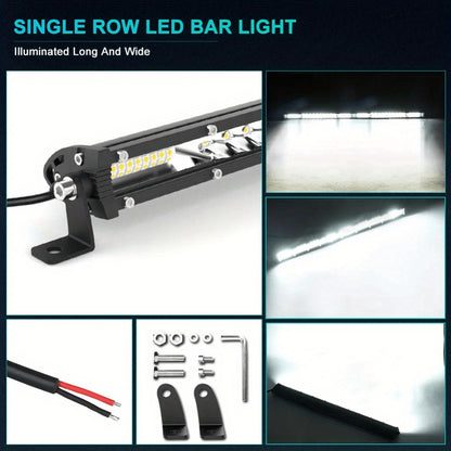 LED Work Light Bar Kit for Off-Road Truck Jeep SUV ATV UTV Tractor, 12-24V 2000-3000LM Combo 22in 10in + 4in Spot Flood Lights, No Battery Required, Hard Wire or Direct Power