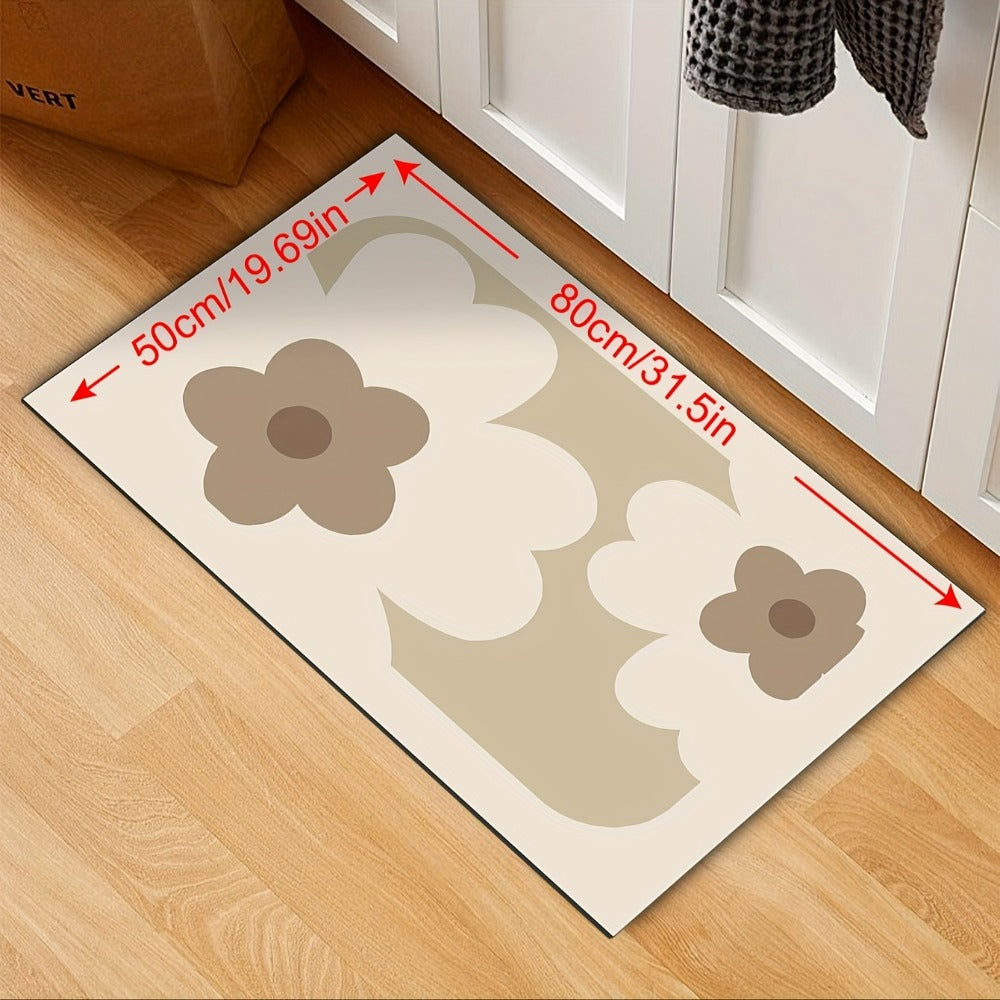 Kitchen Mat, Plain Ribbed Gradient Runner in QS-01 to QS-04 Styles with 19.69x31.5 or 19.69x62.99-Inch Sizes