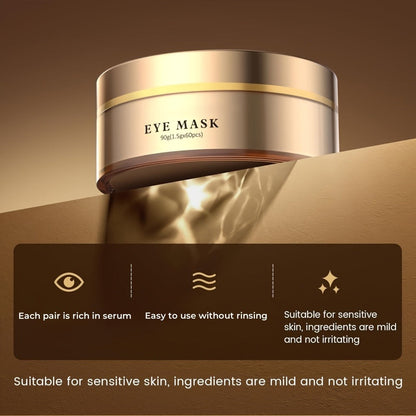 Caffeine Eye Masks with Collagen for Dark Circles & Puffiness – Hydrating Under Eye Patches, Hypoallergenic Mild Formula, Unisex, Suitable for All Skin Types, 60 or 120 Count