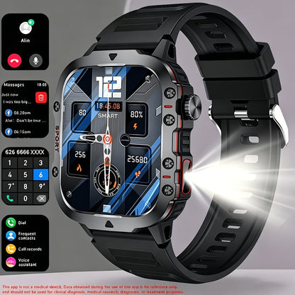 Smartwatch – Brown Black Large Screen – Wireless Calling & SMS, Fitness Tracker, Remote Camera Control, USB Rechargeable – Unisex…