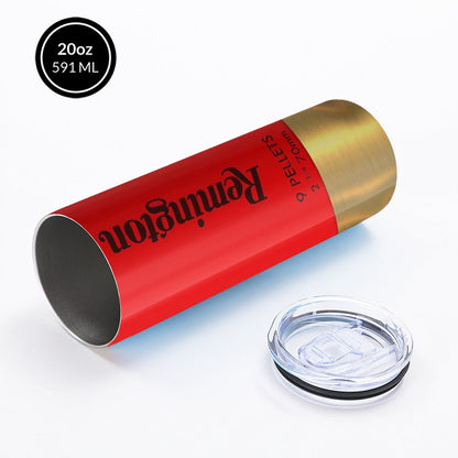 Insulated Tumbler 20oz Bullet and Hunting Graphic in Red, Green or Blue with Lid and Straw