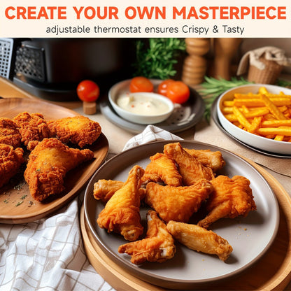 Countertop Deep Fryer with 1.5L to 6L Capacity Options, Windowed Lid and Rotary Temperature Control