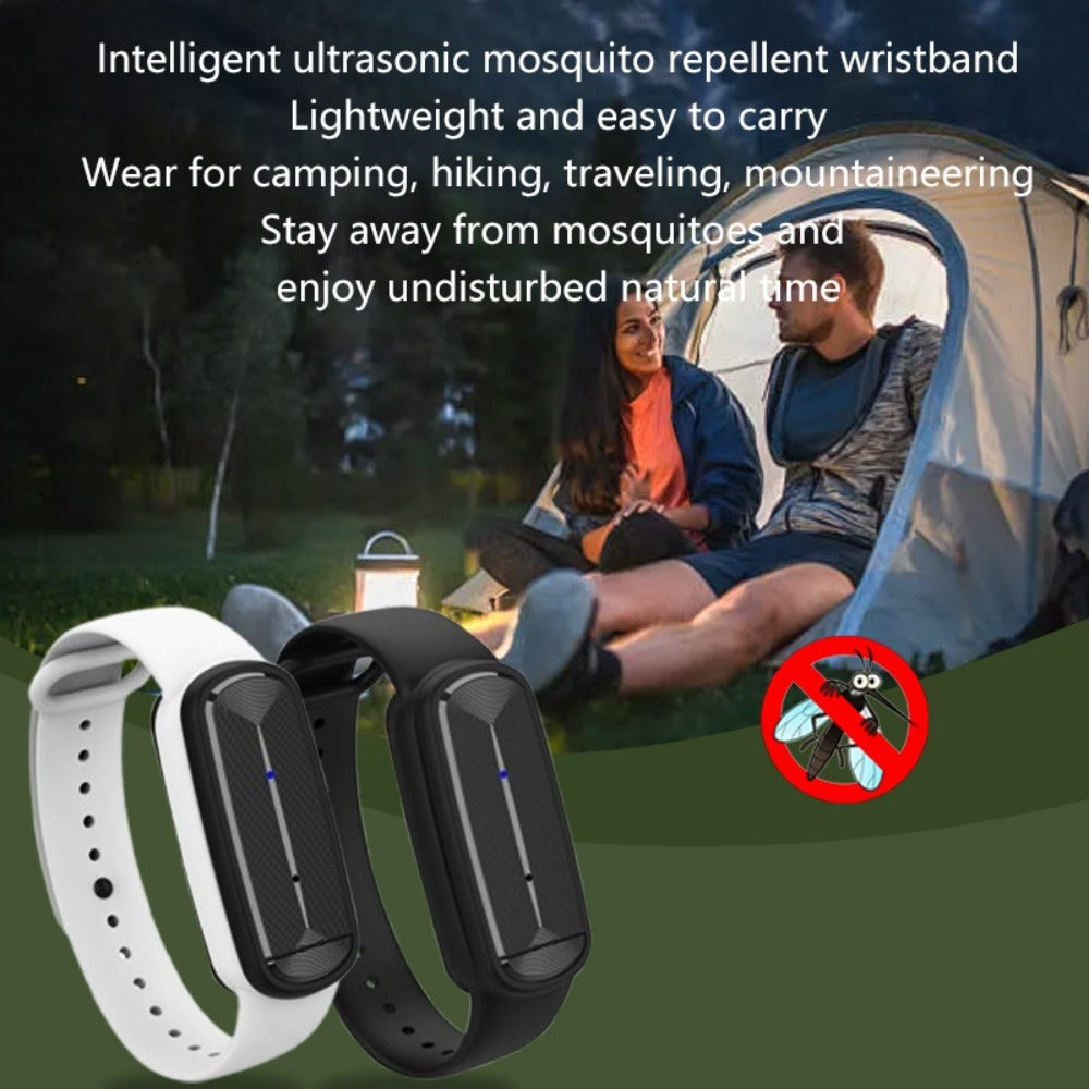 Ultrasonic Mosquito Repellent Bracelet 3-Pack – USB Rechargeable Intelligent Bug Repellent Wristband for Camping, Outdoor, Hiking & Travel, Waterproof Mosquito Control Bracelet for Adults & Kids