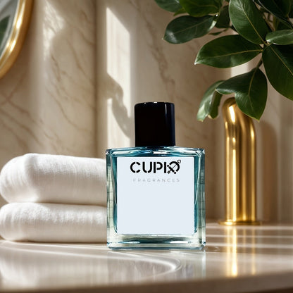 Men's Cologne CUPID 2.0 50ml Spray in Clear Square Glass Bottle with Black Cap and Single 1.69oz Selection