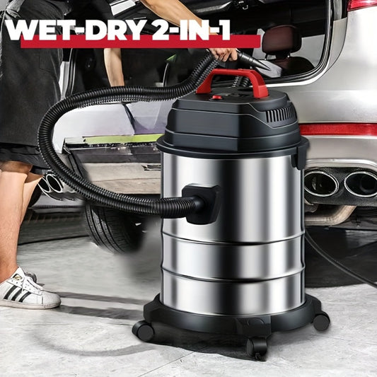 Wet Dry Vacuum Cleaner High-Power Bucket Type 5.28 to 6.6 Gallon Super Suction for Car and Home Dual-Use Cartridge Filter 40dB Quiet Motor Large Capacity Upgraded Deluxe Edition with Accessories