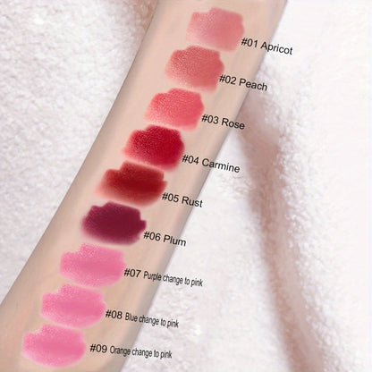 Color Changing Lipstick Set 6pcs Matte pH Reactive Lip-Shaped with Jasmine Scent - Non-Fade Long-Lasting Velvety Formula, Multi-Shade Lip Makeup Gift Set for Women & Girls