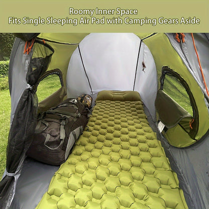Camping Tent 1-Person Pop-Up with PU 2000mm Coating, 190T Polyester and Fiberglass Poles for Outdoor Camp Setup