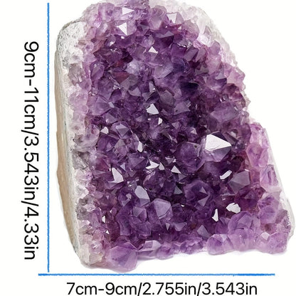 Purple Crystal Geode-Style Decor Cluster with Three Weight-Range Options and Polished Display Edges