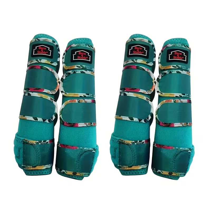Horse Leg Wraps & Sports Boots – Ultra-Breathable Impact-Resistant Protective Boots for Front & Rear Legs, Endurance Training, 5 Patterns, Small Medium Large, Single & 2-Pair Sets