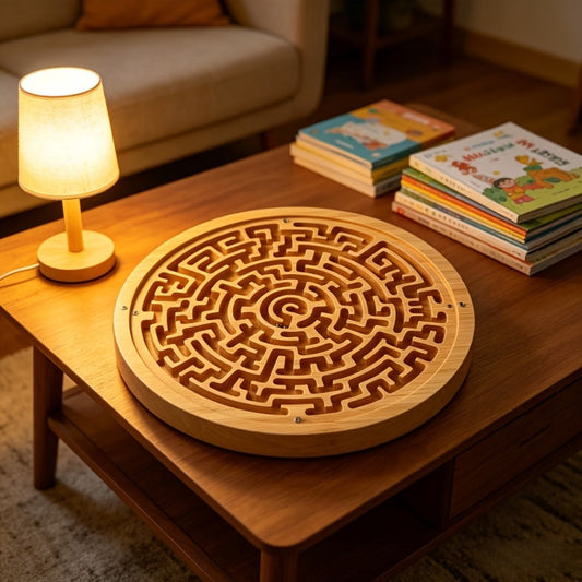 Wooden Maze Balance Board with Steel Ball – Brain Training Puzzle Game for Kids & Adults | Hand-Eye Coordination, Focus & Dexterity Skill Builder | STEM Gift for Boys & Girls Ages 6+, 1-Pack or 2-Pack