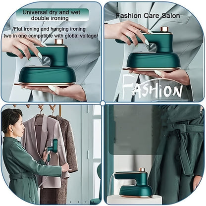 Portable Travel Clothes Steamer Mini Handheld Garment Steamer Iron for Clothes Fast Heat-Up Wrinkle Remover for Home Dorm College Travel Suitcase-Friendly Compact Design