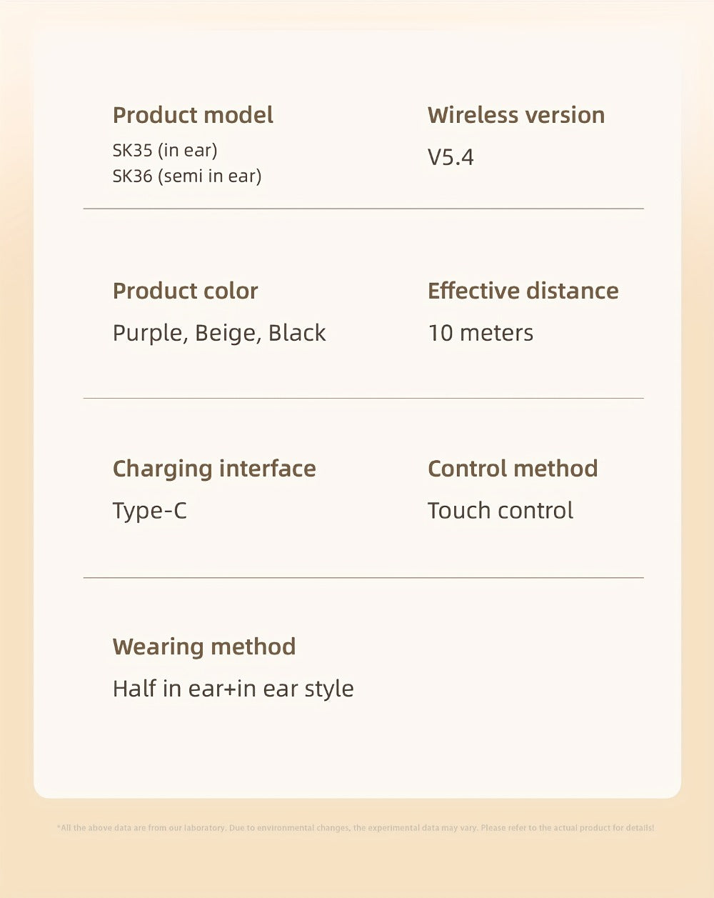 Wireless Earbuds MSHUKCOE 2-in-1 Mini Sleep Style with Noise Reduction and 6D HiFi Sound in Three Colors