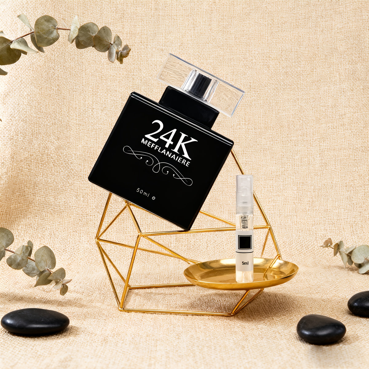 24K Gold Women's Eau de Toilette Perfume 1.69 oz Fresh Vanilla Scent - Luxurious Gold Bottle for Bath Time, Home Spa and Personal Care