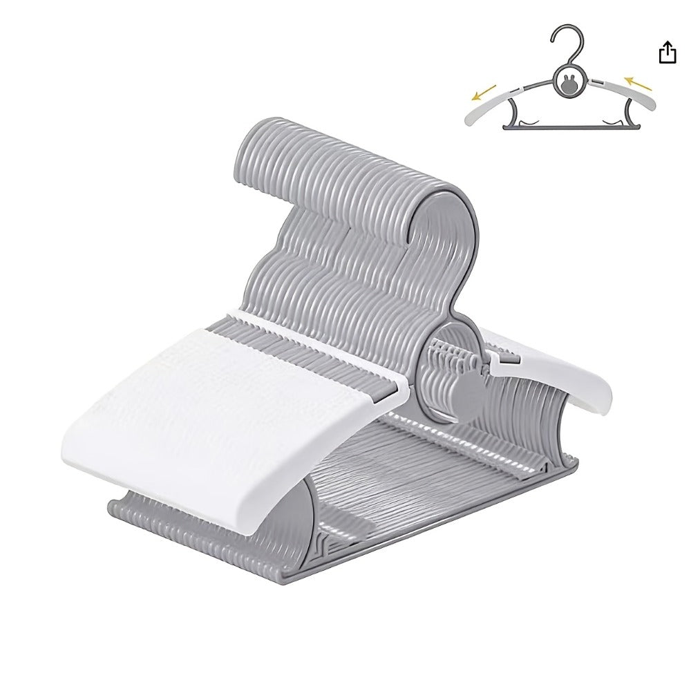 Adjustable Kids Clothes Hangers in 20 or 60-Piece Packs, 11–14 Inch Width Range and Four Nursery Colors