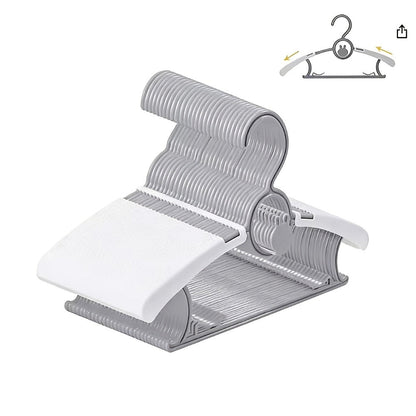 Adjustable Kids Clothes Hangers in 20 or 60-Piece Packs, 11–14 Inch Width Range and Four Nursery Colors