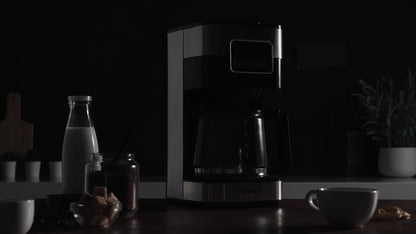 Programmable Drip Coffee Maker 10-Cup Touchscreen Pause and Serve Stainless Steel Carafe Keep Warm Auto Shut-Off for Home Kitchen Office Black