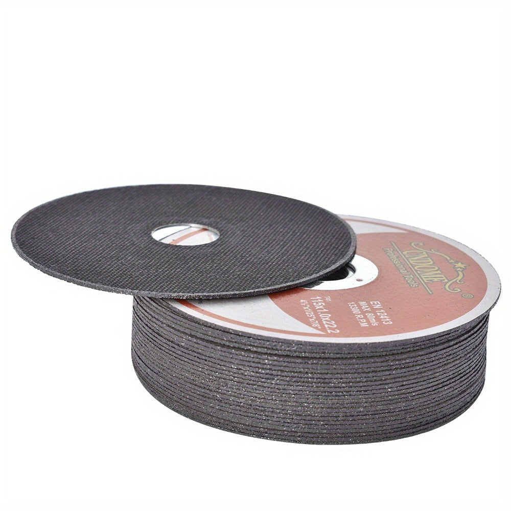 Cut-Off Wheels 100-Pack 4-1/2 Inch Aluminum Oxide Cutting Discs - 0.040" Thin Kerf, 7/8" Arbor, 13300 RPM for Angle Grinder, Metal, Stainless Steel & Steel Cutting, A60TBF Grade Bulk Set