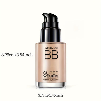 BB Cream Foundation and Setting Powder Set with Brush, Powder Puff and Three Source-Labeled Shades