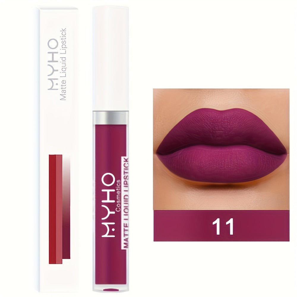 Lip Gloss Set by MYHO Cosmetics with 9 Matte Lip Colors per Set and Two Retained Shade Collections