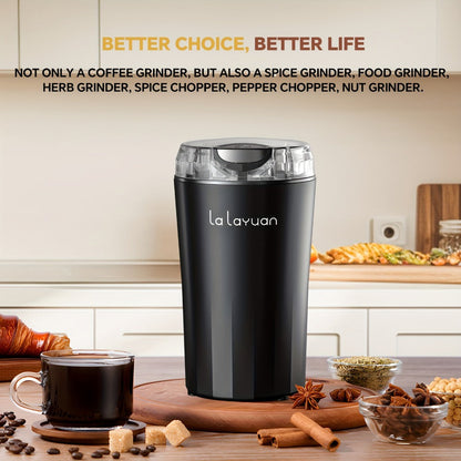 Coffee Bean Grinder Electric 200W Powerful Motor Stainless Steel Chamber Ultra-Fine Blade Grinder One-Touch 12 Cups Multi-Purpose for Spices Nuts Grains 110V US Plug