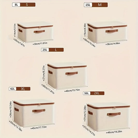 Foldable Storage Bins with Lids 2 Pack - Large Capacity Collapsible Storage Boxes Organizer for Clothes, Blankets, Books, Toys, Under Bed Storage, Closet Shelf