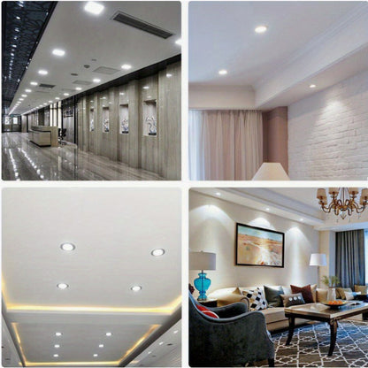 6 Inch LED Recessed Light 5CCT Selectable Dimmable - 12W 1050LM, 2700K-5000K, ETL Listed Slim Canless Downlight for Kitchen, Bedroom, Living Room & Office (6 / 24 / 48 / 72 / 96 Pack)