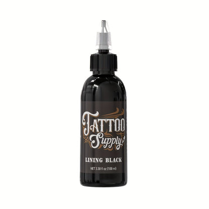 Neebol Tattoo Ink Professional Black Lining & Shading Set — Waterproof Long-Lasting Outlining Blending Body Art Ink for Artists & Beginners, 100ml & 250ml Sizes Available