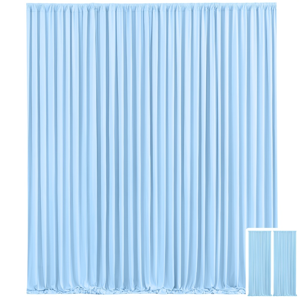 Two-Panel Photography Backdrop Curtain Set in 16 Colors with 59 x 85-Inch Panels and Pole Pockets