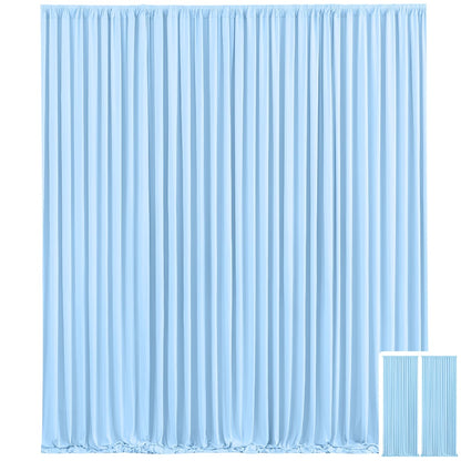 Two-Panel Photography Backdrop Curtain Set in 16 Colors with 59 x 85-Inch Panels and Pole Pockets