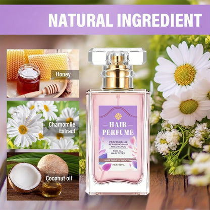 Alcohol-Free Hair Perfume Spray for Women with Squalane & Pheromone Floral Scent — Nourishing Hydrating Hair Shine Oil Mist, Long-Lasting Sweet Fragrance, 50ml