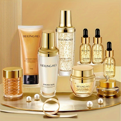 Korean Skincare Set 9pcs for Women Collagen Hyaluronic Acid Niacinamide Hypoallergenic Moisturizing Firming Brightening All Skin Types Gift Set