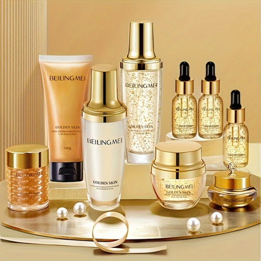 Korean Skincare Set 9pcs for Women Collagen Hyaluronic Acid Niacinamide Hypoallergenic Moisturizing Firming Brightening All Skin Types Gift Set