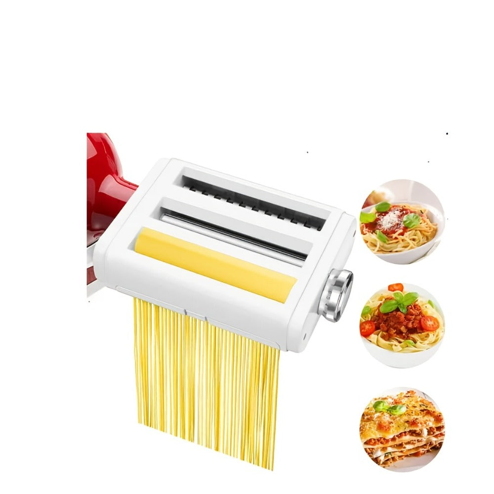 Pasta Maker Attachment for Stand Mixer – 3-in-1 Stainless Steel Noodle Making Kit for Homemade Spaghetti & Fettuccine, Durable & Easy to Use, Compatible with Most Stand Mixers